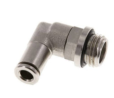 5mm x G1/4'' 90deg Elbow Push-in Fitting with Male Threads Brass NBR Rotatable [2 Pieces]