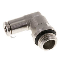 5mm x G1/4'' 90deg Elbow Push-in Fitting with Male Threads Brass NBR Rotatable [2 Pieces]