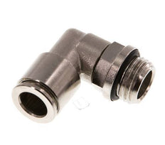 8mm x G1/4'' 90deg Elbow Push-in Fitting with Male Threads Brass NBR Rotatable [2 Pieces]