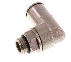 12mm x G1/4'' 90deg Elbow Push-in Fitting with Male Threads Brass NBR Rotatable