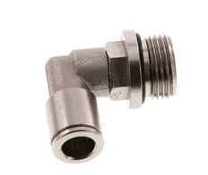8mm x G3/8'' 90deg Elbow Push-in Fitting with Male Threads Brass NBR Rotatable [2 Pieces]