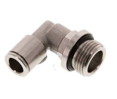8mm x G3/8'' 90deg Elbow Push-in Fitting with Male Threads Brass NBR Rotatable [2 Pieces]