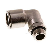16mm x G3/8'' 90deg Elbow Push-in Fitting with Male Threads Brass NBR Rotatable