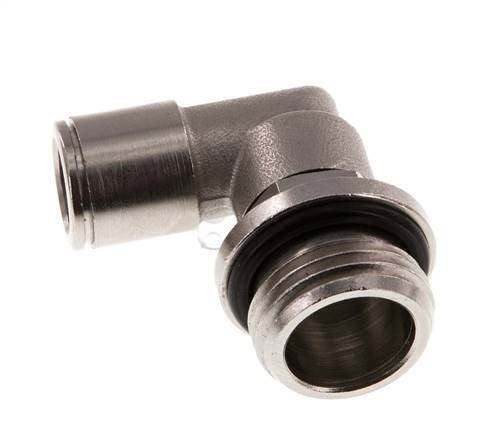 10mm x G1/2'' 90deg Elbow Push-in Fitting with Male Threads Brass NBR Rotatable