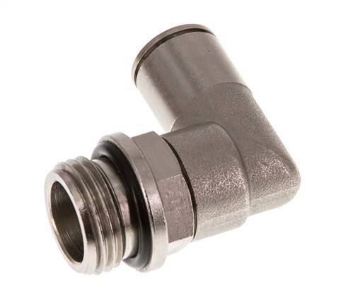 12mm x G1/2'' 90deg Elbow Push-in Fitting with Male Threads Brass NBR Rotatable