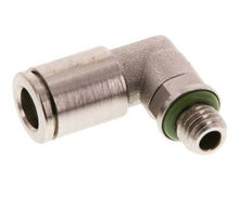 6mm x M 7 90deg Elbow Push-in Fitting with Male Threads Brass FKM Rotatable