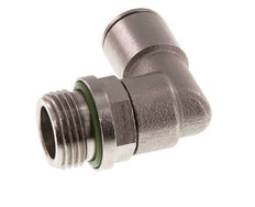 10mm x G3/8'' 90deg Elbow Push-in Fitting with Male Threads Brass FKM Rotatable