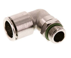 16mm x G3/8'' 90deg Elbow Push-in Fitting with Male Threads Brass FKM Rotatable