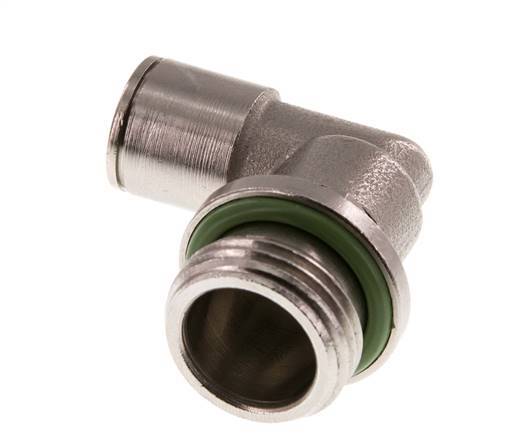10mm x G1/2'' 90deg Elbow Push-in Fitting with Male Threads Brass FKM Rotatable