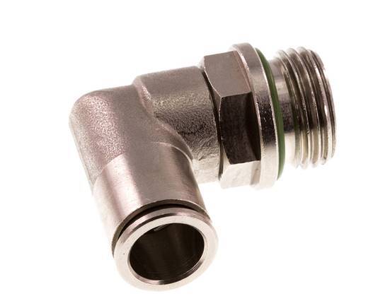 12mm x G1/2'' 90deg Elbow Push-in Fitting with Male Threads Brass FKM Rotatable