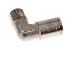 6mm x R1/8'' 90deg Elbow Push-in Fitting with Male Threads Brass NBR [2 Pieces]