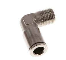 6mm x R1/8'' 90deg Elbow Push-in Fitting with Male Threads Brass NBR [2 Pieces]