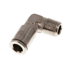 6mm x R1/8'' 90deg Elbow Push-in Fitting with Male Threads Brass NBR [2 Pieces]