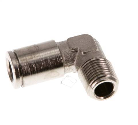 6mm x R1/8'' 90deg Elbow Push-in Fitting with Male Threads Brass NBR [2 Pieces]