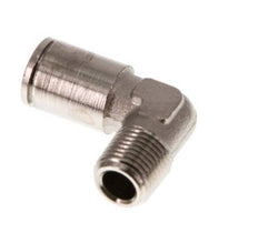 6mm x R1/8'' 90deg Elbow Push-in Fitting with Male Threads Brass NBR [2 Pieces]