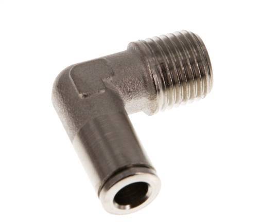 6mm x R1/4'' 90deg Elbow Push-in Fitting with Male Threads Brass NBR [2 Pieces]