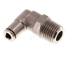 4mm x R1/4'' 90deg Elbow Push-in Fitting with Male Threads Brass NBR Rotatable [2 Pieces]