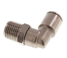 8mm x R1/4'' 90deg Elbow Push-in Fitting with Male Threads Brass NBR Rotatable [2 Pieces]