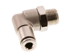4mm x R1/8'' 90deg Elbow Push-in Fitting with Male Threads Brass FKM Rotatable [2 Pieces]