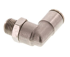 6mm x R1/8'' 90deg Elbow Push-in Fitting with Male Threads Brass FKM Rotatable [2 Pieces]