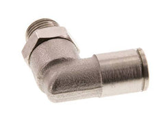 6mm x R1/8'' 90deg Elbow Push-in Fitting with Male Threads Brass FKM Rotatable [2 Pieces]