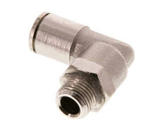 6mm x R1/8'' 90deg Elbow Push-in Fitting with Male Threads Brass FKM Rotatable [2 Pieces]