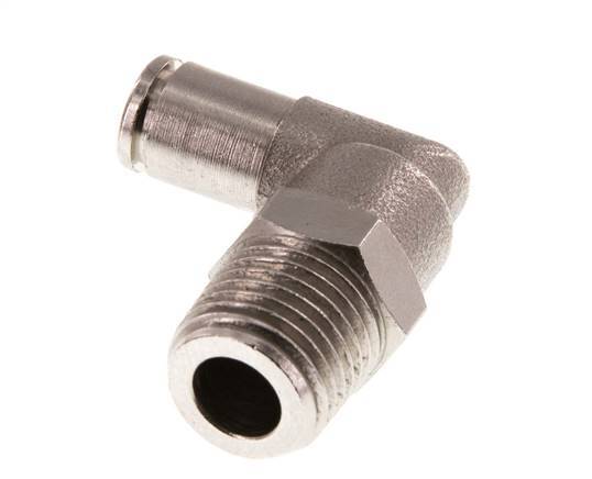 4mm x R1/4'' 90deg Elbow Push-in Fitting with Male Threads Brass FKM Rotatable [2 Pieces]