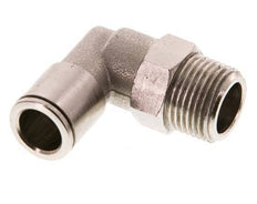 10mm x R3/8'' 90deg Elbow Push-in Fitting with Male Threads Brass FKM Rotatable