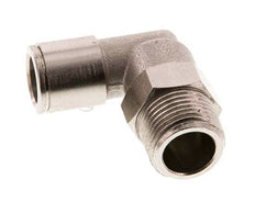 10mm x R3/8'' 90deg Elbow Push-in Fitting with Male Threads Brass FKM Rotatable