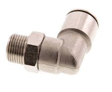 14mm x R3/8'' 90deg Elbow Push-in Fitting with Male Threads Brass FKM Rotatable