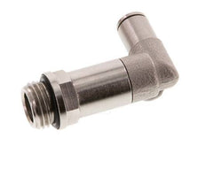 4mm x G1/4'' 90deg Elbow Push-in Fitting with Male Threads Brass NBR Long Sleeve Rotatable