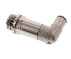 4mm x G1/4'' 90deg Elbow Push-in Fitting with Male Threads Brass NBR Long Sleeve Rotatable