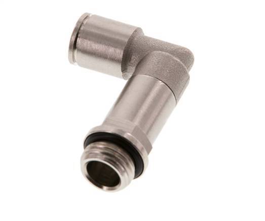 8mm x G1/4'' 90deg Elbow Push-in Fitting with Male Threads Brass NBR Long Sleeve Rotatable [2 Pieces]