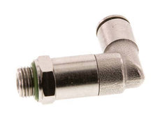 6mm x G1/8'' 90deg Elbow Push-in Fitting with Male Threads Brass FKM Long Sleeve