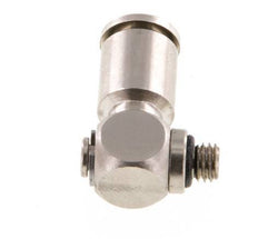 5mm x M 5 90deg Elbow L-shape Push-in Fitting with Male Threads Brass NBR Rotatable