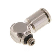 5mm x M 5 90deg Elbow L-shape Push-in Fitting with Male Threads Brass NBR Rotatable