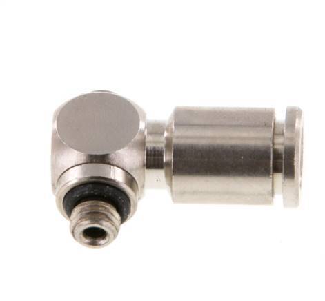 5mm x M 5 90deg Elbow L-shape Push-in Fitting with Male Threads Brass NBR Rotatable