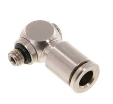5mm x M 5 90deg Elbow L-shape Push-in Fitting with Male Threads Brass NBR Rotatable