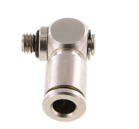 5mm x M 5 90deg Elbow L-shape Push-in Fitting with Male Threads Brass NBR Rotatable