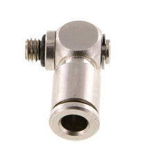 5mm x M 5 90deg Elbow L-shape Push-in Fitting with Male Threads Brass NBR Rotatable