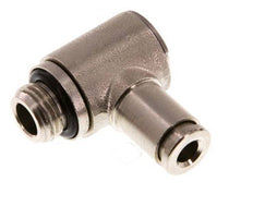 4mm x G1/8'' 90deg Elbow L-shape Push-in Fitting with Male Threads Brass NBR Rotatable