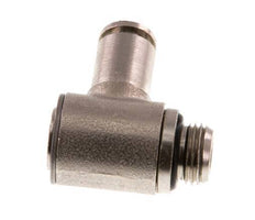 4mm x G1/8'' 90deg Elbow L-shape Push-in Fitting with Male Threads Brass NBR Rotatable