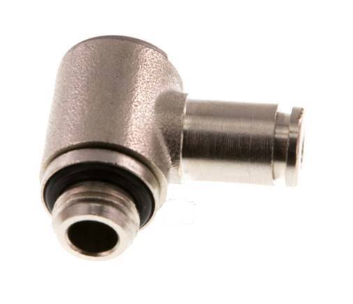 4mm x G1/8'' 90deg Elbow L-shape Push-in Fitting with Male Threads Brass NBR Rotatable