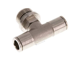 8mm x G3/8'' Inline Tee Push-in Fitting with Male Threads Brass NBR Rotatable
