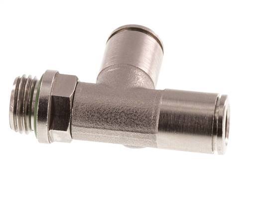 8mm x G1/4'' Right Angle Tee Push-in Fitting with Male Threads Brass FKM Rotatable
