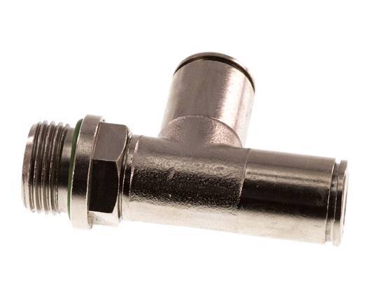 10mm x G3/8'' Right Angle Tee Push-in Fitting with Male Threads Brass FKM Rotatable