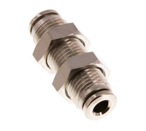 4mm Push-in Fitting Brass NBR Bulkhead [2 Pieces]