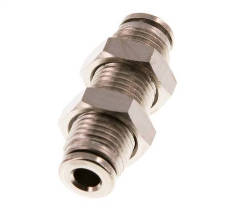 4mm Push-in Fitting Brass NBR Bulkhead [2 Pieces]