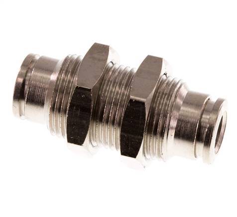 6mm Push-in Fitting Brass NBR Bulkhead [2 Pieces]