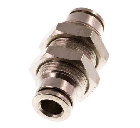 6mm Push-in Fitting Brass NBR Bulkhead [2 Pieces]